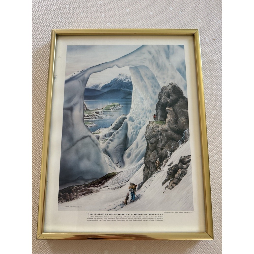 Loyal H Chapman No 11 Larsen Ice Shelf Golf Landscape Print Infamous 18 9.5x12.5